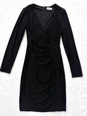 Calvin Klein cocktail formal dress black sparkle size 6